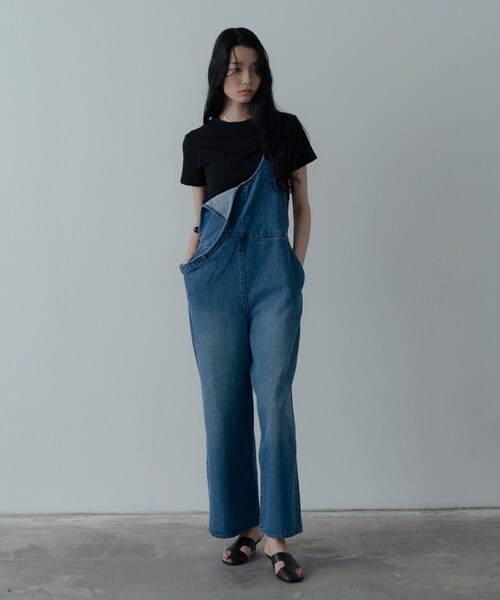 GALLEST（ギャレスト）の「デニムサロペット（サロペット/オーバーオール・レディース・ブルー系その他/チャコールグレー・38/34）」の6枚目の写真