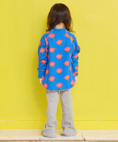 MARKEY'S（マーキーズ）の「総柄ワッフルメローカットソー（Tシャツ/カットソー・キッズ・レッド系その他/ブラウン系その他/杢グレー/ブラック系その他・150/140/130/120/110/100/90/80）」の22枚目の写真