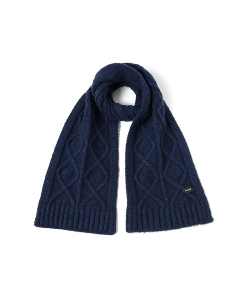 BEAMS（ビームス）の「ケーブルニット マフラー（マフラー・メンズ・ベージュ/ネイビー/ブラック・ONE SIZE）」の3枚目の写真