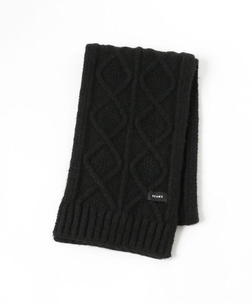 BEAMS（ビームス）の「ケーブルニット マフラー（マフラー・メンズ・ベージュ/ネイビー/ブラック・ONE SIZE）」の4枚目の写真