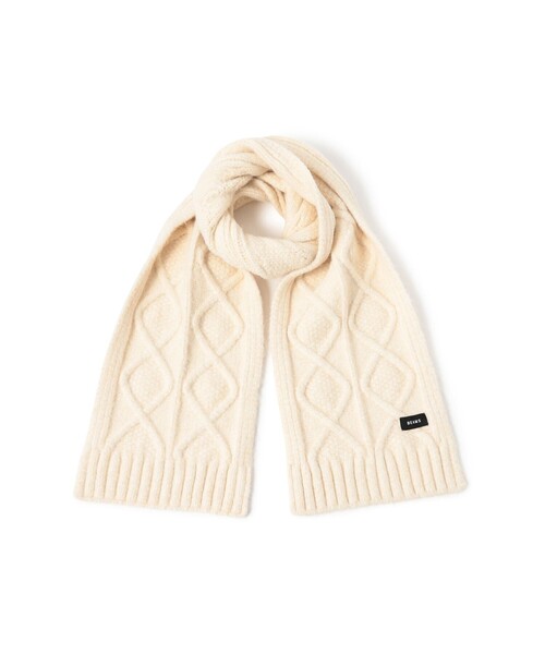 BEAMS（ビームス）の「ケーブルニット マフラー（マフラー・メンズ・ベージュ/ネイビー/ブラック・ONE SIZE）」の6枚目の写真