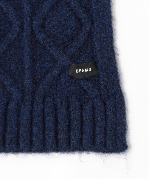 BEAMS（ビームス）の「ケーブルニット マフラー（マフラー・メンズ・ベージュ/ネイビー/ブラック・ONE SIZE）」の11枚目の写真