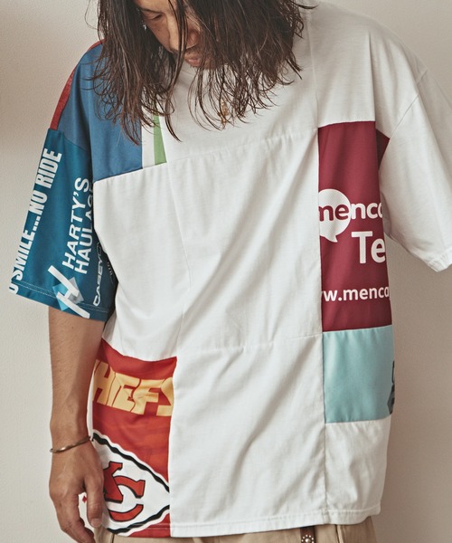 ALL RUNS(オールランズ)の「Mix game shirt SS tee Tシャツ(Tシャツ/カットソー・メンズ・ブラック系3/ホワイト系2/ホワイト系3/ホワイト系5/ブラック系4/ブラック系5/ホワイト系1/ブラック系2/ブラック系1/ホワイト系4・FREE)」の2枚目の写真