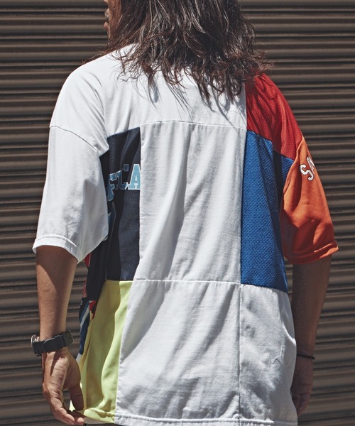 ALL RUNS(オールランズ)の「Mix game shirt SS tee Tシャツ(Tシャツ/カットソー・メンズ・ブラック系3/ホワイト系2/ホワイト系3/ホワイト系5/ブラック系4/ブラック系5/ホワイト系1/ブラック系2/ブラック系1/ホワイト系4・FREE)」の4枚目の写真