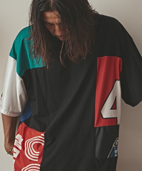 ALL RUNS(オールランズ)の「Mix game shirt SS tee Tシャツ(Tシャツ/カットソー・メンズ・ブラック系3/ホワイト系2/ホワイト系3/ホワイト系5/ブラック系4/ブラック系5/ホワイト系1/ブラック系2/ブラック系1/ホワイト系4・FREE)」の7枚目の写真