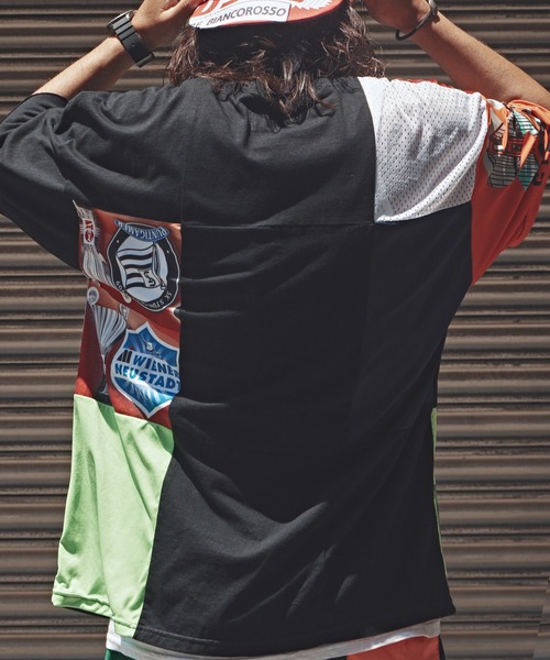 ALL RUNS(オールランズ)の「Mix game shirt SS tee Tシャツ(Tシャツ/カットソー・メンズ・ブラック系3/ホワイト系2/ホワイト系3/ホワイト系5/ブラック系4/ブラック系5/ホワイト系1/ブラック系2/ブラック系1/ホワイト系4・FREE)」の10枚目の写真