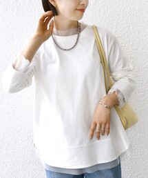 【WEB限定】チュール コンビ ラウンド カットソー