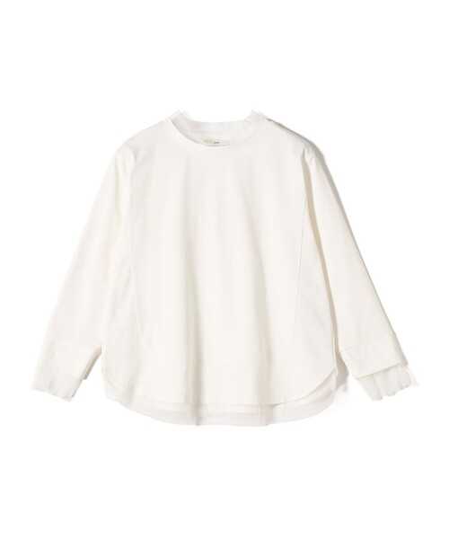 SHIPS(シップス)の「【WEB限定】チュール コンビ ラウンド カットソー(Tシャツ/カットソー・レディース・ブラウン/ネイビー/オフホワイト・ONE SIZE)」の17枚目の写真