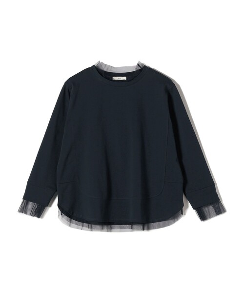 SHIPS(シップス)の「【WEB限定】チュール コンビ ラウンド カットソー(Tシャツ/カットソー・レディース・ブラウン/ネイビー/オフホワイト・ONE SIZE)」の21枚目の写真