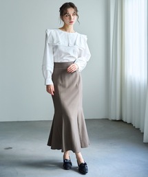 2025秋冬新作 レースアップマーメイドスカート