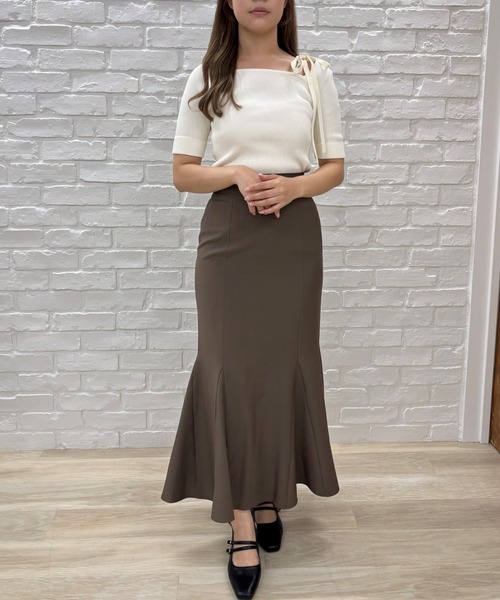 31 Sons de mode（トランテアン　ソン　ドゥ　モード）の「2025秋冬新作 レースアップマーメイドスカート（スカート・レディース・ブラウン/ブルー/ピンク・M/S）」の4枚目の写真