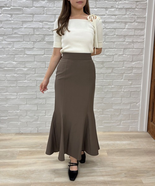 31 Sons de mode（トランテアン　ソン　ドゥ　モード）の「2025秋冬新作 レースアップマーメイドスカート（スカート・レディース・ブラウン/ブルー/ピンク・M/S）」の5枚目の写真