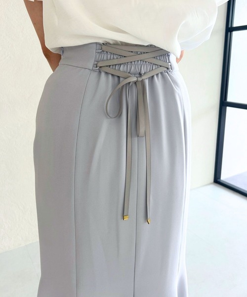 31 Sons de mode（トランテアン　ソン　ドゥ　モード）の「2025秋冬新作 レースアップマーメイドスカート（スカート・レディース・ブラウン/ブルー/ピンク・M/S）」の11枚目の写真