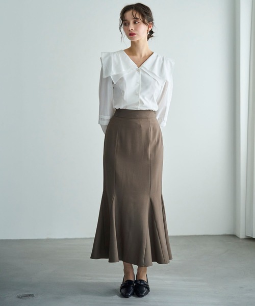 31 Sons de mode（トランテアン　ソン　ドゥ　モード）の「2025秋冬新作 レースアップマーメイドスカート（スカート・レディース・ブラウン/ブルー/ピンク・M/S）」の12枚目の写真