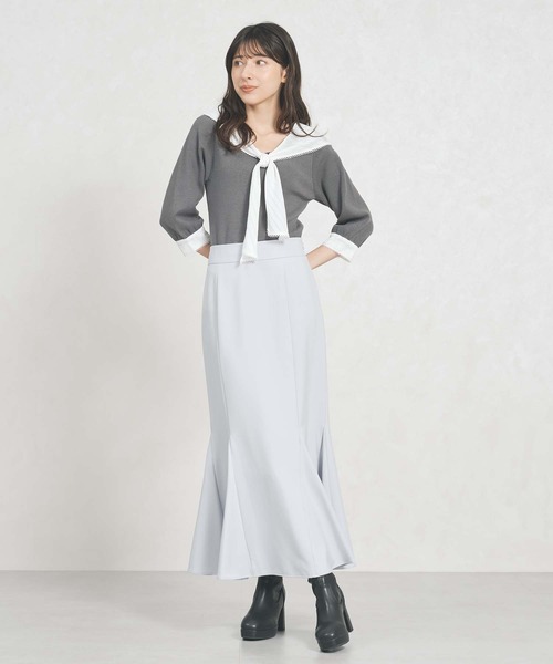 31 Sons de mode（トランテアン　ソン　ドゥ　モード）の「2025秋冬新作 レースアップマーメイドスカート（スカート・レディース・ブラウン/ブルー/ピンク・M/S）」の16枚目の写真