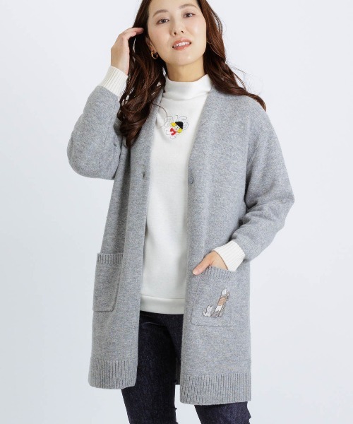 STUDIO PICONE(スタジオピッコーネ)の「ウール100%チュニック丈カーディガン(カーディガン/ボレロ・レディース・キャメル/ライトグレー/ネイビー・M/L)」の16枚目の写真