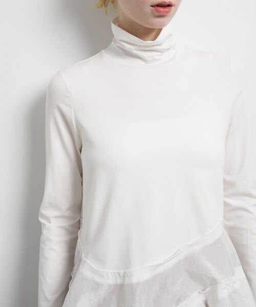 LANVIN en Bleu(ランバンオンブルー)の「アシンメトリーヘムタートル(Tシャツ/カットソー・レディース・ブラック/オフホワイト・38)」の10枚目の写真