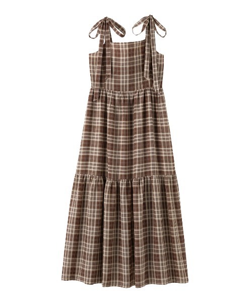 PEACH JOHN（ピーチジョン）の「チェックリボンワンピース（ワンピース・レディース・ブラック/ブラウン・ONE SIZE）」の22枚目の写真