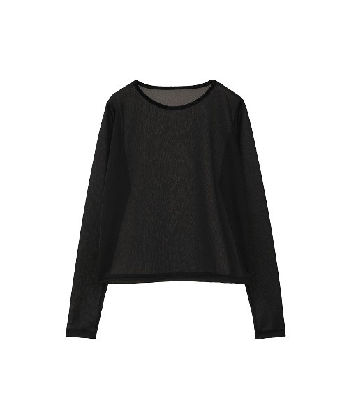MANOF(マノフ)の「SHEER VELOR PIPING TOPS(Tシャツ/カットソー・レディース・アイボリー/ブラック/ピンク・FREE)」の16枚目の写真