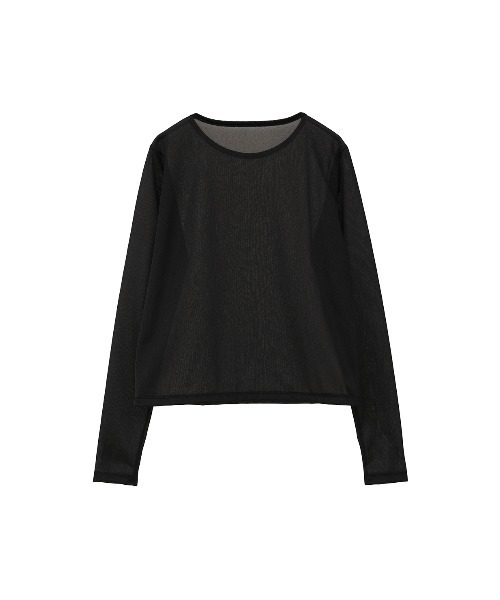 MANOF(マノフ)の「SHEER VELOR PIPING TOPS(Tシャツ/カットソー・レディース・アイボリー/ブラック/ピンク・FREE)」の17枚目の写真