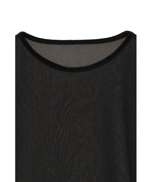 MANOF(マノフ)の「SHEER VELOR PIPING TOPS(Tシャツ/カットソー・レディース・アイボリー/ブラック/ピンク・FREE)」の18枚目の写真