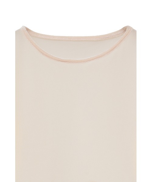 MANOF(マノフ)の「SHEER VELOR PIPING TOPS(Tシャツ/カットソー・レディース・アイボリー/ブラック/ピンク・FREE)」の12枚目の写真