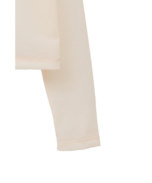 MANOF(マノフ)の「SHEER VELOR PIPING TOPS(Tシャツ/カットソー・レディース・アイボリー/ブラック/ピンク・FREE)」の13枚目の写真