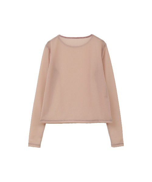 MANOF(マノフ)の「SHEER VELOR PIPING TOPS(Tシャツ/カットソー・レディース・アイボリー/ブラック/ピンク・FREE)」の22枚目の写真