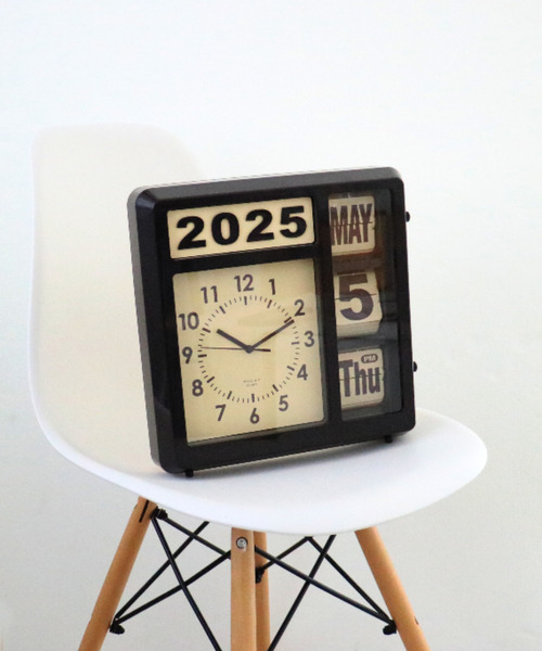 RELAX（リラックス）の「〈RELAX/リラックス〉フリップカレンダークロック（置時計・メンズ・グレー/ブラック・ONE SIZE）」の13枚目の写真