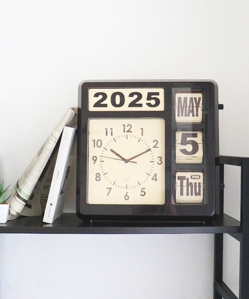 RELAX（リラックス）の「〈RELAX/リラックス〉フリップカレンダークロック（置時計・メンズ・グレー/ブラック・ONE SIZE）」の18枚目の写真