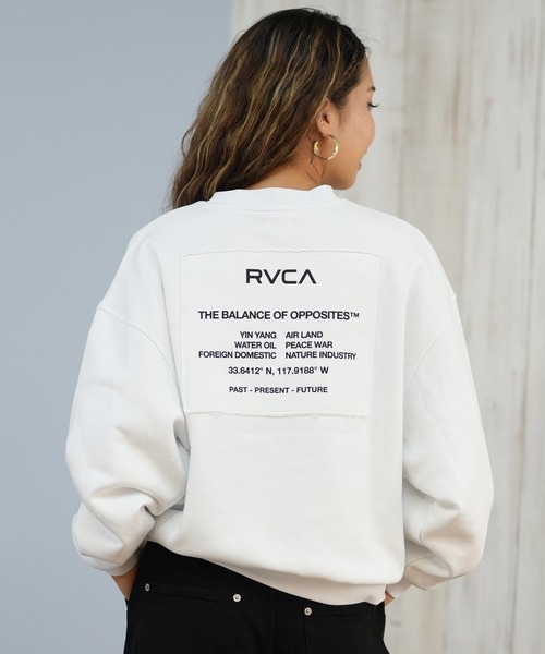 RVCA(ルーカ)の「RVCA/ルーカ スウェット バックプリントトレーナー BF044-004(スウェット・レディース・ライトブラウン/ブラック/ホワイト・M/S)」の2枚目の写真