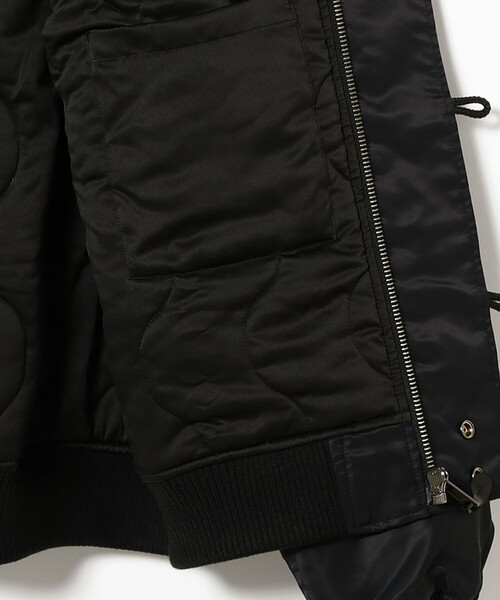 WILD THINGS（ワイルドシングス）の「【別注】WILD THINGS / N-2B Flight Jacket（ブルゾン・メンズ・ブラック/オリーブ・MEDIUM/SMALL/X-LARGE/LARGE）」の4枚目の写真