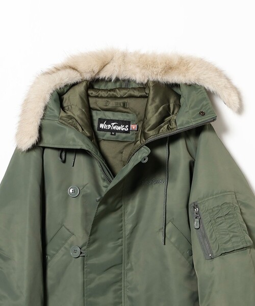 WILD THINGS（ワイルドシングス）の「【別注】WILD THINGS / N-2B Flight Jacket（ブルゾン・メンズ・ブラック/オリーブ・MEDIUM/SMALL/X-LARGE/LARGE）」の9枚目の写真