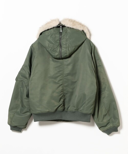 WILD THINGS（ワイルドシングス）の「【別注】WILD THINGS / N-2B Flight Jacket（ブルゾン・メンズ・ブラック/オリーブ・MEDIUM/SMALL/X-LARGE/LARGE）」の15枚目の写真