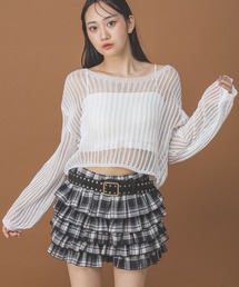 3.3 Field Trip | 3.3 Field Trip/カップインナー付メッシュプルオーバー(ニット/セーター)