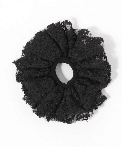 LOWRYS FARM（ローリーズファーム）の「フラワーレースシュシュ　587928（シュシュ・レディース・アイボリー/ブラック・FREE）」の2枚目の写真