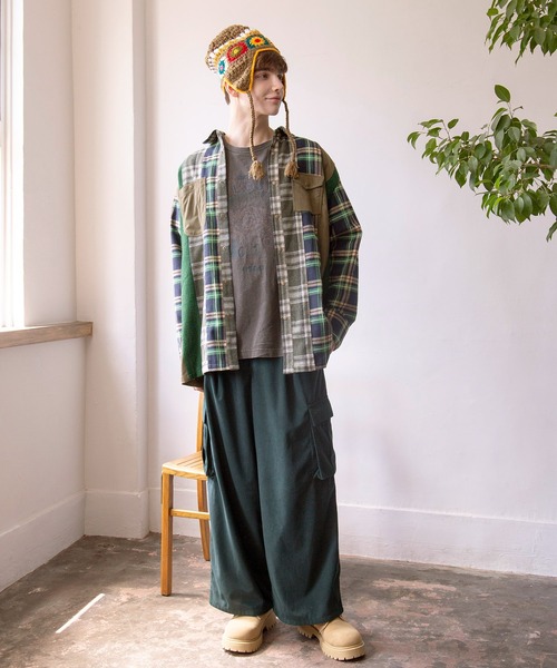 チャイハネ（チャイハネ）の「【チャイハネ】コーデュロイMEN'Sカーゴパンツ（カーゴパンツ・メンズ・キャメル/グレー/グリーン・FREE）」の12枚目の写真