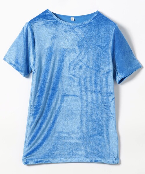 BASERANGE✨Omo Tee-Shiny Belours ベロアTシャツ 人気！】Baserange VELOURS/ベロアシャイニーTシャツ ピンク