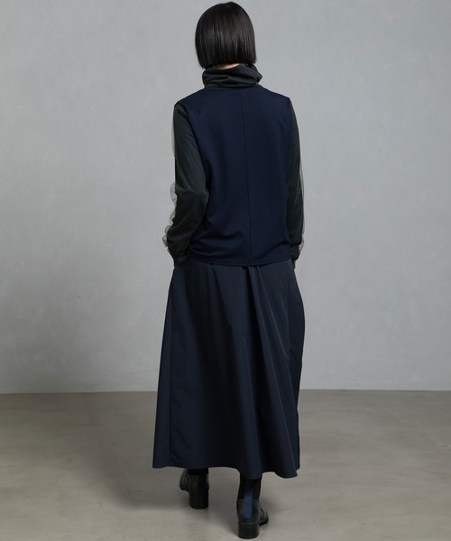 MARECHAL TERRE（マルシャルテル）の「シアーレイヤードスキッパートップス（Tシャツ/カットソー・レディース・ネイビー/グレー/カーキ/ブラック・MEDIUM）」の7枚目の写真