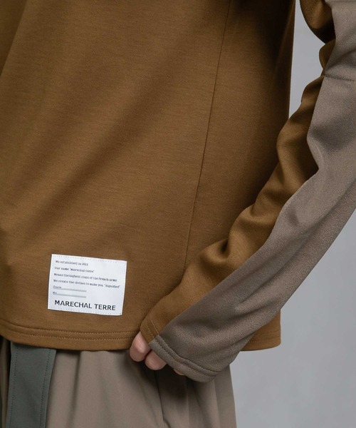 MARECHAL TERRE（マルシャルテル）の「シアーレイヤードスキッパートップス（Tシャツ/カットソー・レディース・ネイビー/グレー/カーキ/ブラック・MEDIUM）」の20枚目の写真