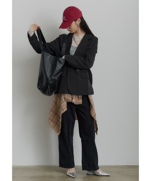 SEN TOKYO（セントーキョー）の「ビッグ レザー トートバッグ レディース 大容量 A4対応 通勤 通学（トートバッグ・メンズ・ブラック/ブラウン・FREE）」の11枚目の写真