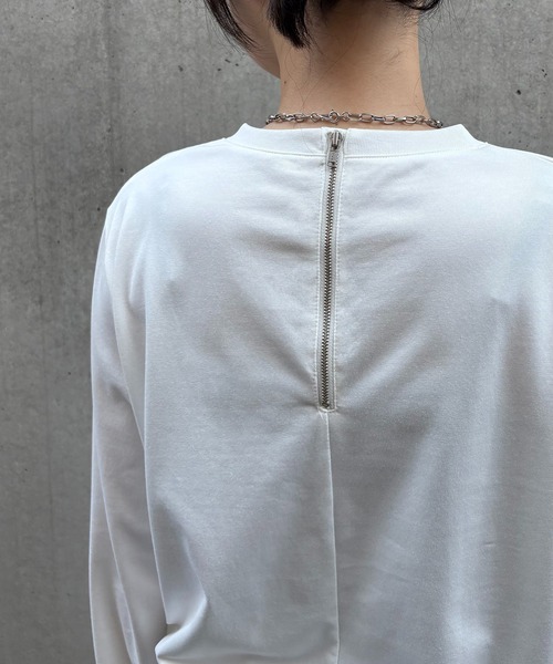 &g'aime（アンジェム）の「【&g'aime】メタリックグラフィックロンT　Metallic Graphic Long Tee（Tシャツ/カットソー・レディース・ホワイト/ブラック・FREE）」の12枚目の写真