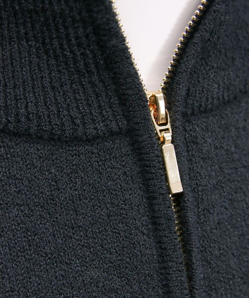 clear（クリア）の「オーバーカラーハーフジップショート丈ニットトップス［大人 カジュアル 着回し力抜群］（ニット/セーター・レディース・カーキ/アイボリー/ブラック・F）」の8枚目の写真