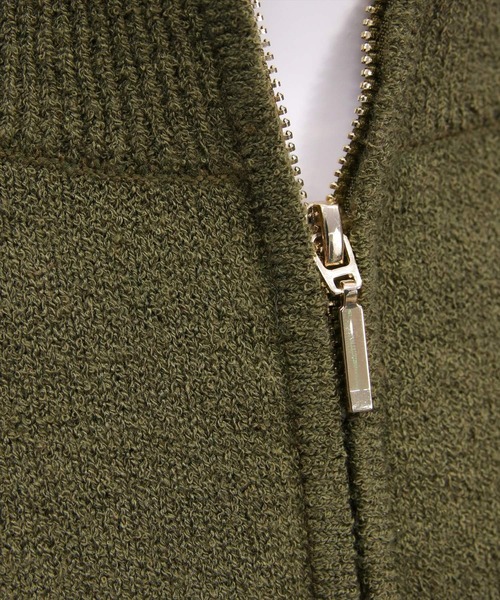 clear（クリア）の「オーバーカラーハーフジップショート丈ニットトップス［大人 カジュアル 着回し力抜群］（ニット/セーター・レディース・カーキ/アイボリー/ブラック・F）」の10枚目の写真