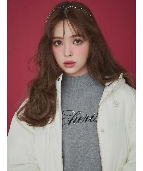 CALNAMUR（カルナムール）の「ロゴハイゲージトップス（ニット/セーター・レディース・グレー/ネイビー/レッド・FREE）」の5枚目の写真