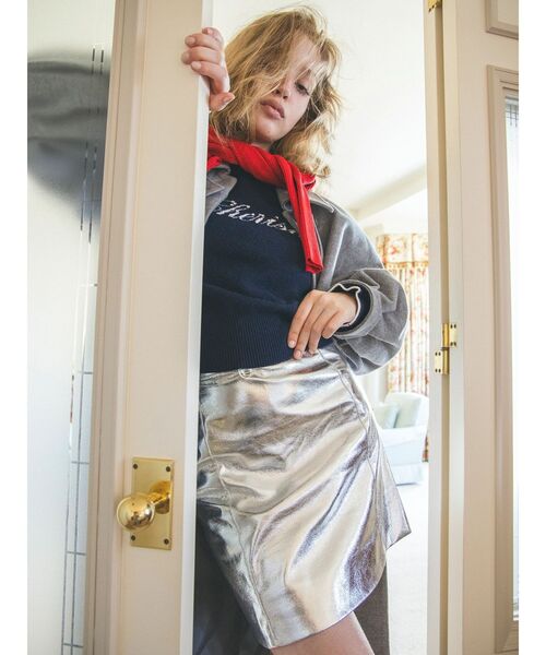 CALNAMUR（カルナムール）の「ロゴハイゲージトップス（ニット/セーター・レディース・グレー/ネイビー/レッド・FREE）」の7枚目の写真