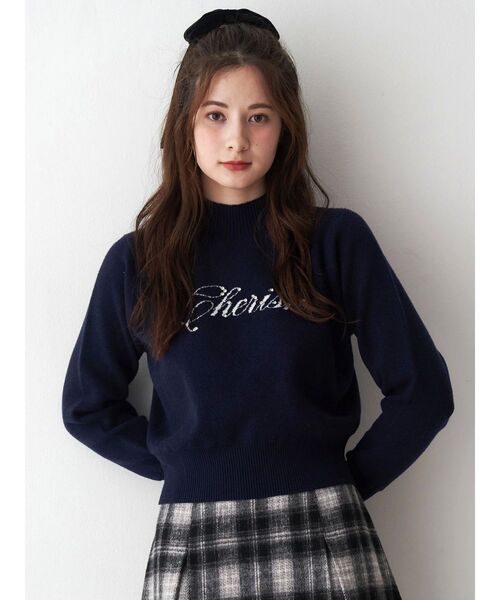 CALNAMUR（カルナムール）の「ロゴハイゲージトップス（ニット/セーター・レディース・グレー/ネイビー/レッド・FREE）」の9枚目の写真