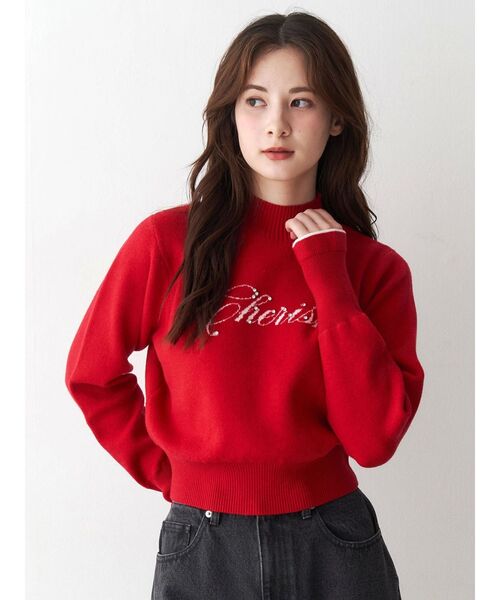 CALNAMUR（カルナムール）の「ロゴハイゲージトップス（ニット/セーター・レディース・グレー/ネイビー/レッド・FREE）」の14枚目の写真