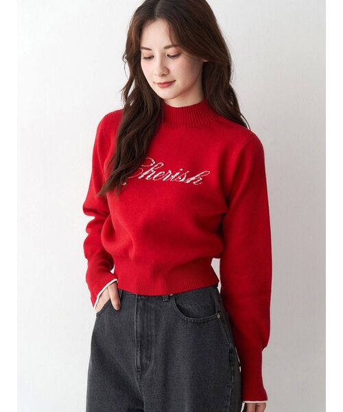 CALNAMUR（カルナムール）の「ロゴハイゲージトップス（ニット/セーター・レディース・グレー/ネイビー/レッド・FREE）」の17枚目の写真