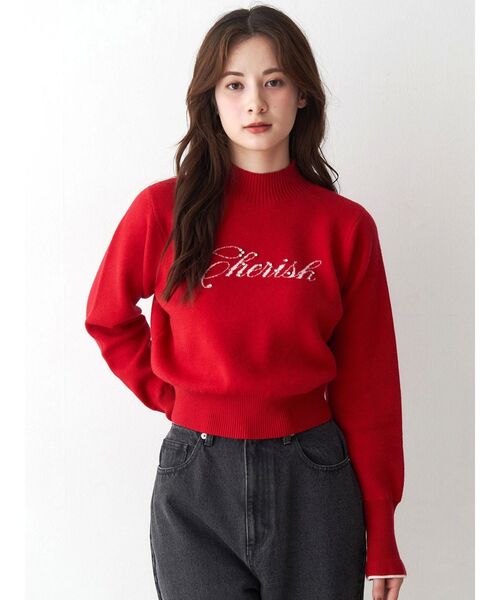 CALNAMUR（カルナムール）の「ロゴハイゲージトップス（ニット/セーター・レディース・グレー/ネイビー/レッド・FREE）」の19枚目の写真